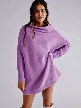 Free People Ottoman Slouchy Tunic - Glowing Grape - Size Small